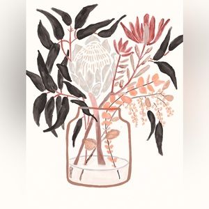CONTEMPORARY FLORAL ART PRINT
